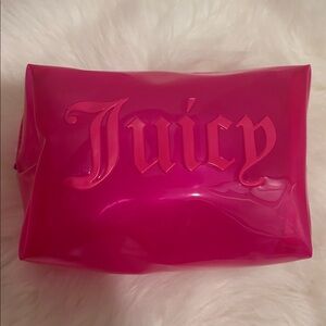 Juicy Couture Hot Pink Jelly Cosmetic Travel Case